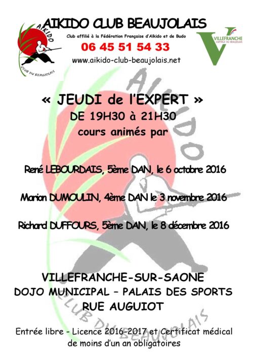 Lire la suite à propos de l’article Cours Aïkido Adultes_Les jeudis des Experts