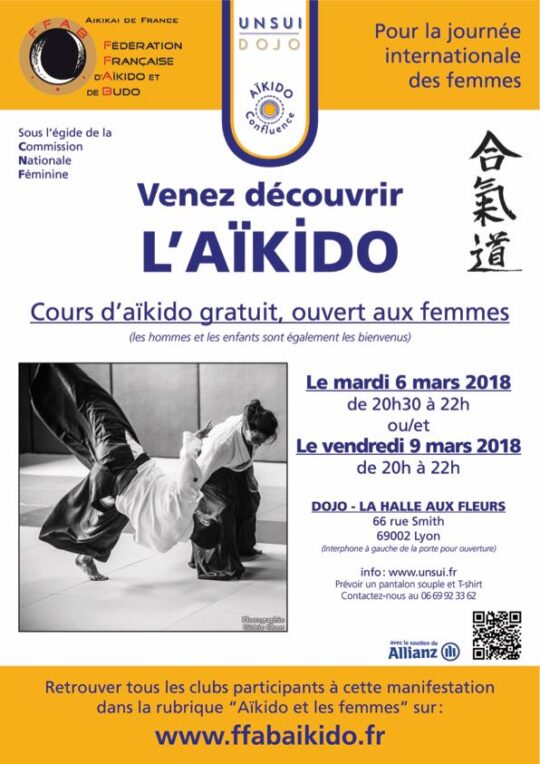 Lire la suite à propos de l’article Venez découvrir l&rsquo;Aïkido pour la journée internationale des femmes