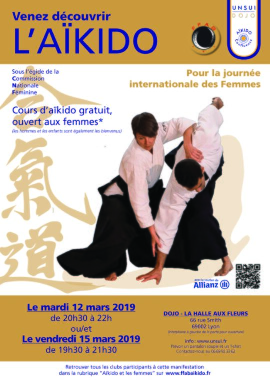 Lire la suite à propos de l’article Venir découvrir l&rsquo;AIKIDO du 12 au 16 mars 2019
